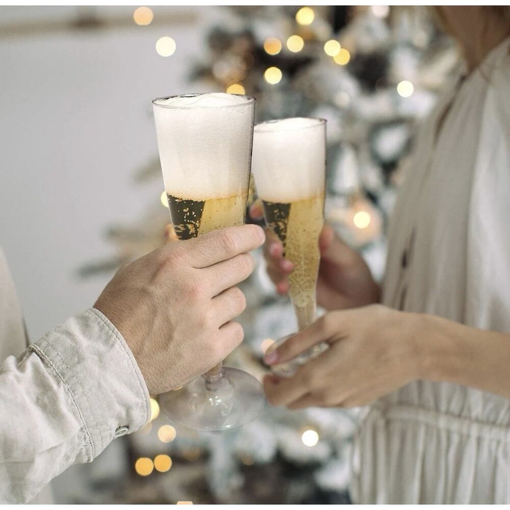 8-Pack Disposable Plastic Champagne Flutes 5.5 oz Party Cups - Picture 6 of 6